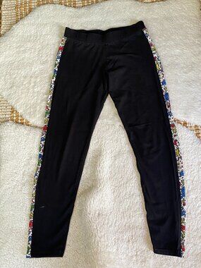 Keith Haring Colorful Side Print Graphic Leggings